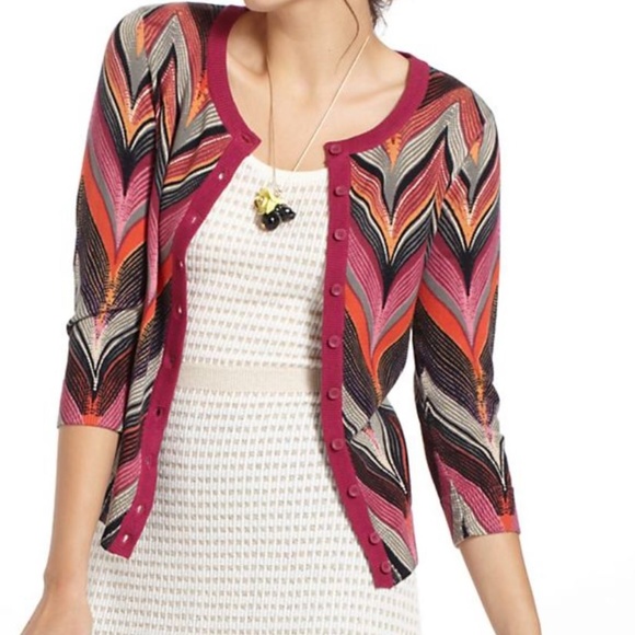 Anthropologie Tabitha Chevron Cardigan 